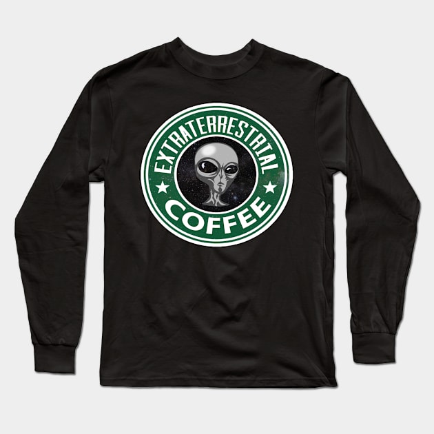 Extraterrestrial Coffee Long Sleeve T-Shirt by kurticide